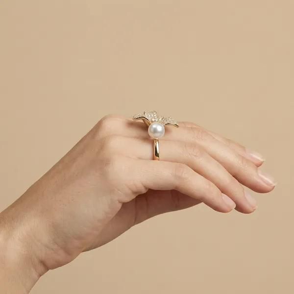 White_Floral_Pearl_Anti_Tarnish_Finger_Ring_For_Women