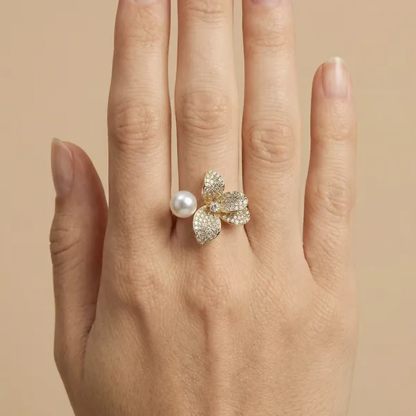White_Floral_Pearl_Anti_Tarnish_Finger_Ring_For_Women