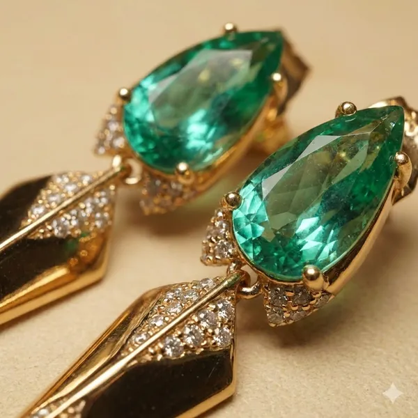 Emerald_Green_Long_Drop_Ears_Anti_Tarnish_Earring_For_Women