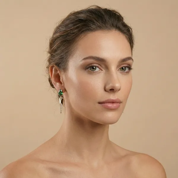 Emerald_Green_Long_Drop_Ears_Anti_Tarnish_Earring_For_Women