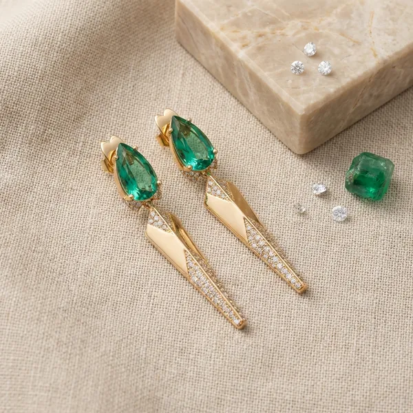Emerald_Green_Long_Drop_Ears_Anti_Tarnish_Earring_For_Women