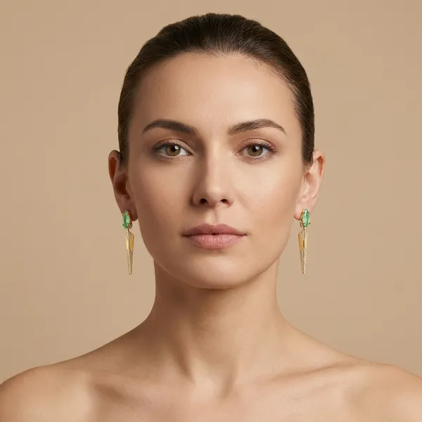 Green_Emerald_Sharpcut_Drop_Ears_Anti_Tarnish_Earring_For_Women