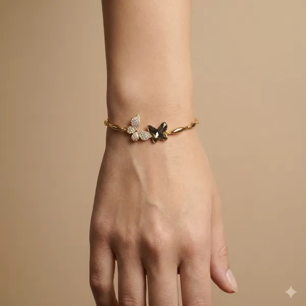 Black_Crystal_Butterfly_Chain_Anti_Tarnish_Bracelet_For_Women
