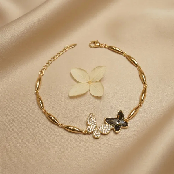 Black_Crystal_Butterfly_Chain_Anti_Tarnish_Bracelet_For_Women