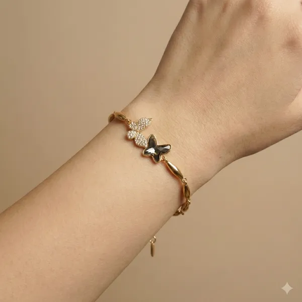 Black_Crystal_Butterfly_Chain_Anti_Tarnish_Bracelet_For_Women