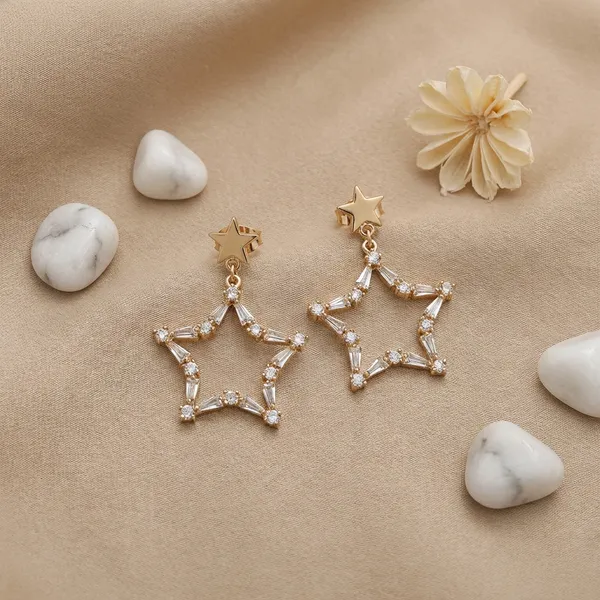 Gold_Crystal_Star_Drop_Ears_Anti_Tarnish_Earring_For_Women