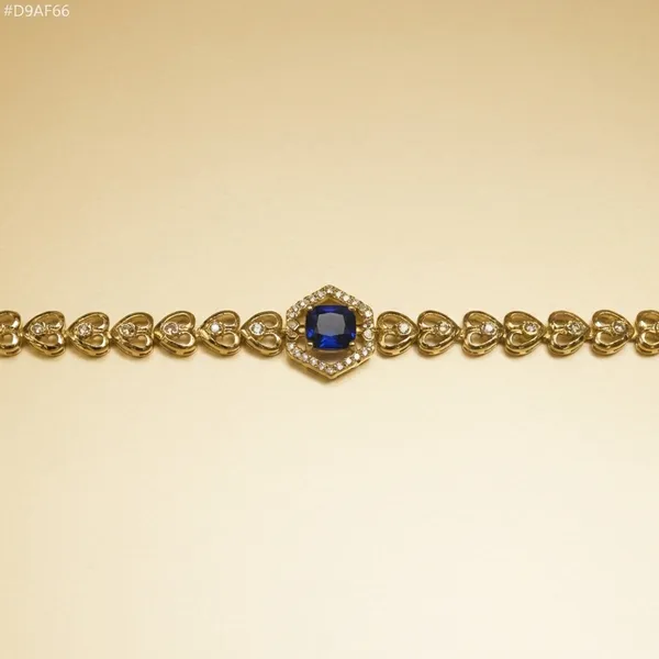 Blue_Sapphire_Heart_Anti_Tarnish_Bracelet_For_Women
