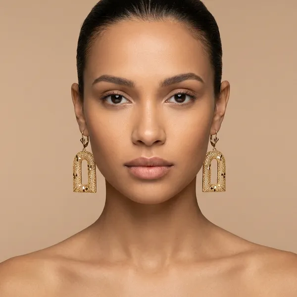 Gold_Filigree_Rectangle_Dangler_Ears_Anti_Tarnish_Earring_For_Women