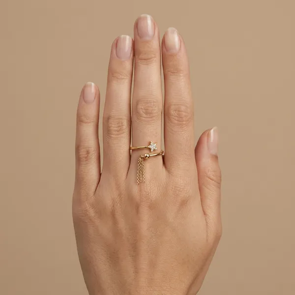 Gold_Star_Charm_Adjustable_Anti_Tarnish_Finger_Ring_For_Women