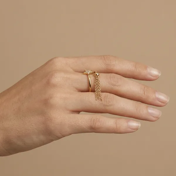 Gold_Star_Charm_Adjustable_Anti_Tarnish_Finger_Ring_For_Women