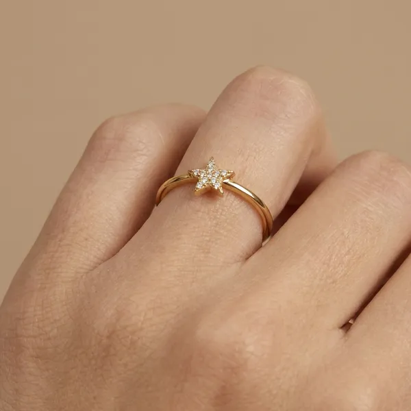 Gold_Star_Charm_Adjustable_Anti_Tarnish_Finger_Ring_For_Women