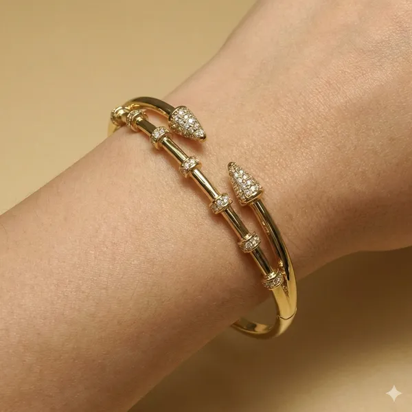 Gold_Dualtip_Stone_Studded_Anti_Tarnish_Ring_Bracelet_For_Women