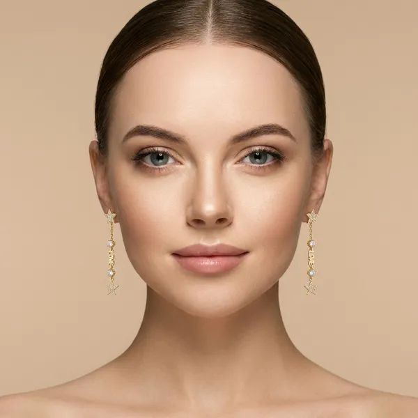 Gold_Star_And_Love_Dangling_Ears_Anti_Tarnish_Earring_For_Women