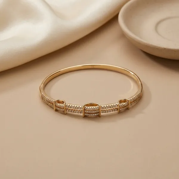 Gold_Dual_Row_Stone_Anti_Tarnish_Ring_Bracelet_For_Women