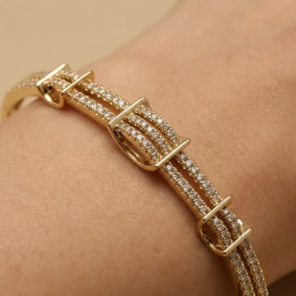Gold_Dual_Row_Stone_Anti_Tarnish_Ring_Bracelet_For_Women