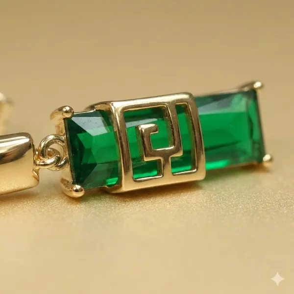 Green_Emerald_Geometric_Drop_Ears_Anti_Tarnish_Earring_For_Women