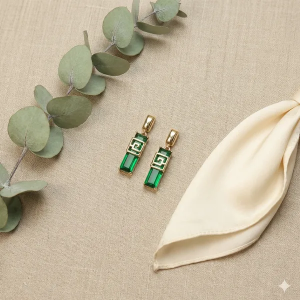 Green_Emerald_Geometric_Drop_Ears_Anti_Tarnish_Earring_For_Women