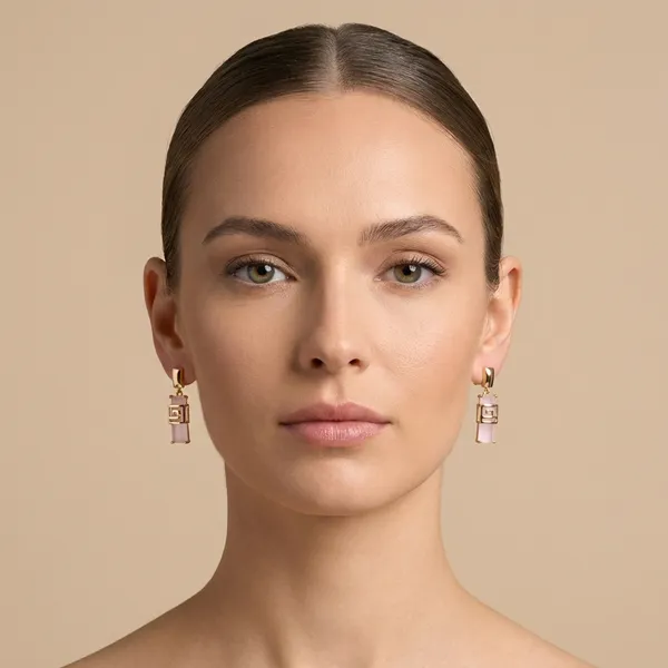 Pink_Stone_Geometric_Stud_Ears_Anti_Tarnish_Earring_For_Women