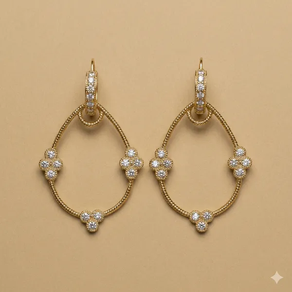 Gold_Teardrop_Floral_Hoop_Ears_Anti_Tarnish_Earring_For_Women