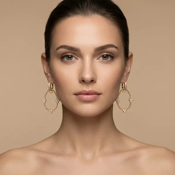Gold_Teardrop_Floral_Hoop_Ears_Anti_Tarnish_Earring_For_Women