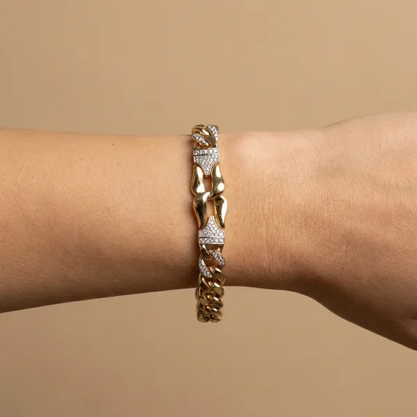 Gold_And_Silver_Sculpted_Pave_Anti_Tarnish_Bracelet_For_Women