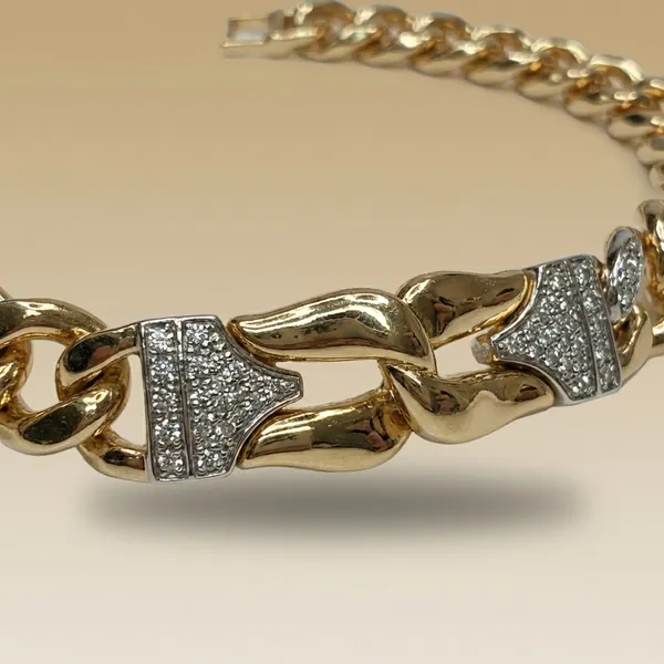 Gold_And_Silver_Sculpted_Pave_Anti_Tarnish_Bracelet_For_Women