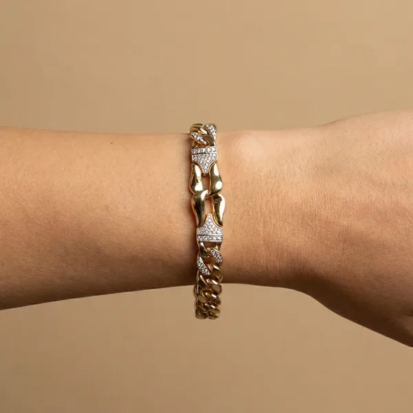 Gold_And_Silver_Sculpted_Pave_Anti_Tarnish_Bracelet_For_Women