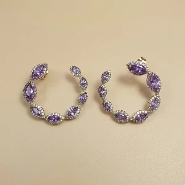 Purple_Marquise_Stone_Hoop_Ears_Anti_Tarnish_Earring_For_Women