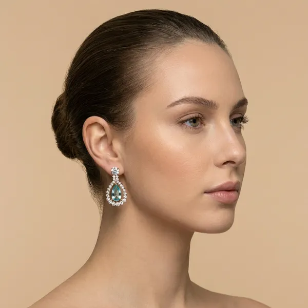 Light_Blue_Aqua_Teardrop_Double_Drop_Cz_Halo_Ears_Anti_Tarnish_Earring_For_Women