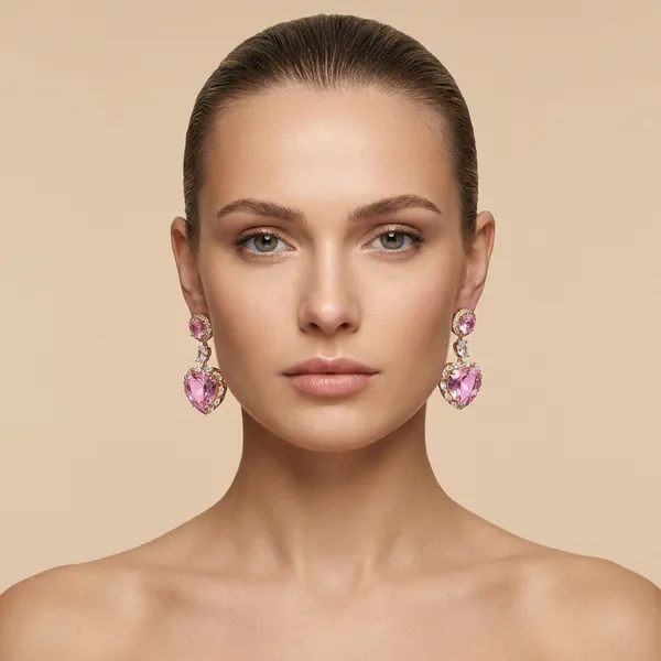 Pink_Heart_Drop_Ears_Anti_Tarnish_Earring_For_Women