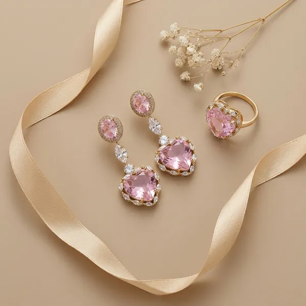 Pink_Heart_Drop_Ears_Anti_Tarnish_Earring_For_Women