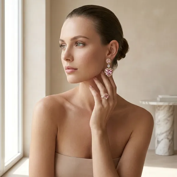 Pink_Heart_Drop_Ears_Anti_Tarnish_Earring_For_Women