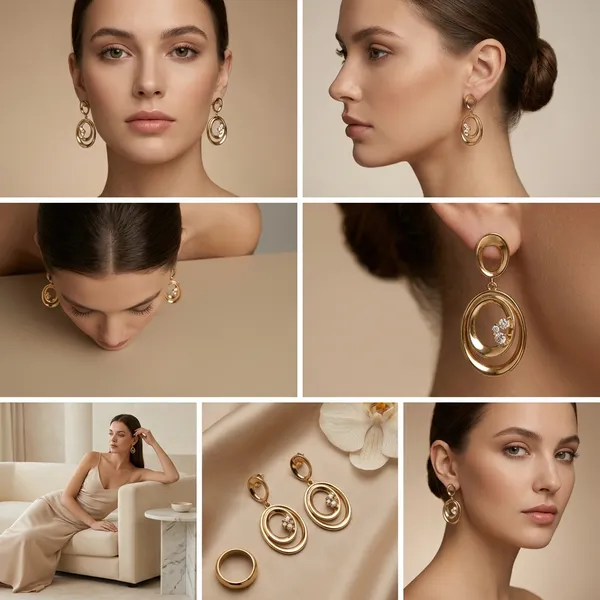 Gold_Oval_Link_Cz_Hoop_Ears_Anti_Tarnish_Earring_For_Women