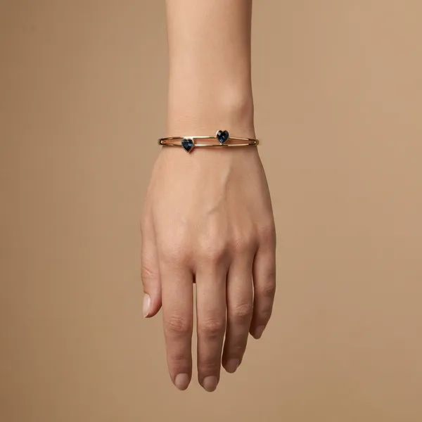 Blue_Twin_Heart_Sleek_Gold_Anti_Tarnish_Ring_Bracelet_For_Women