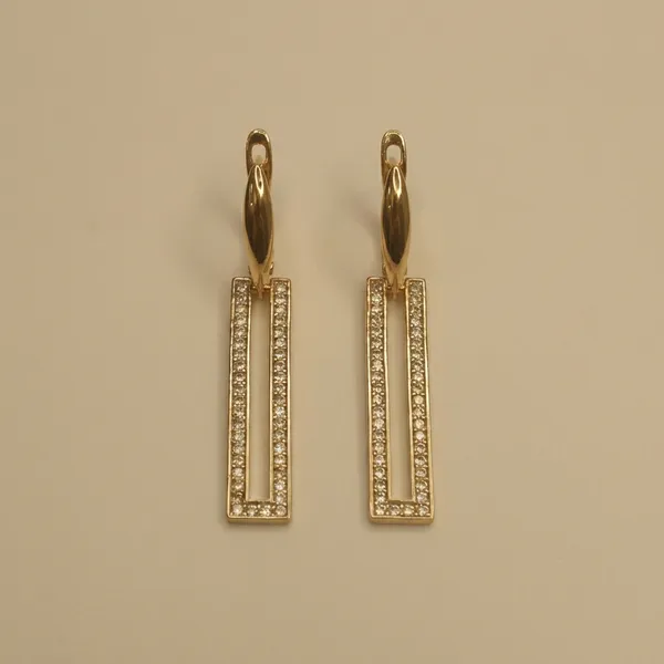 Gold_Diamond_Studded_Open_Rectangle_Drop_Ears_Anti_Tarnish_Earring_For_Women
