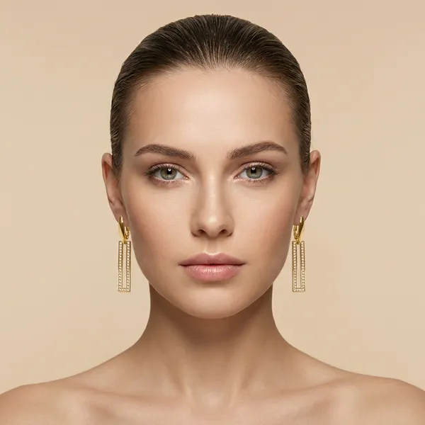 Gold_Diamond_Studded_Open_Rectangle_Drop_Ears_Anti_Tarnish_Earring_For_Women