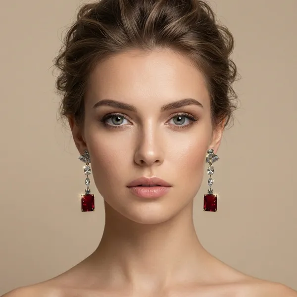 Red_Crystal_Drop_Ears_Anti_Tarnish_Earring_For_Women