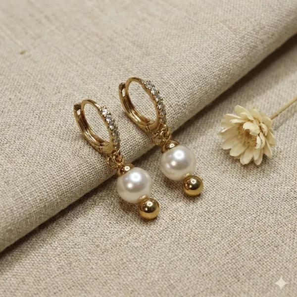 Gold_Pearl_Drop_Hoop_Ears_Anti_Tarnish_Earring_For_Women