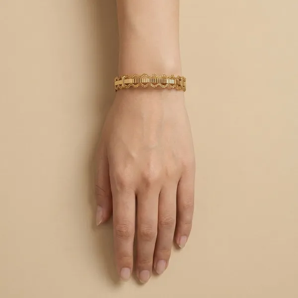 Gold_Wave_Pattern_Open_Anti_Tarnish_Ring_Bracelet_For_Women
