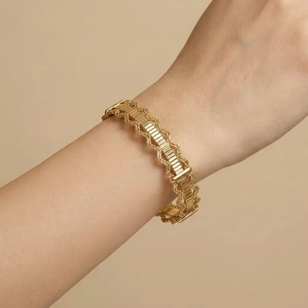 Gold_Wave_Pattern_Open_Anti_Tarnish_Ring_Bracelet_For_Women