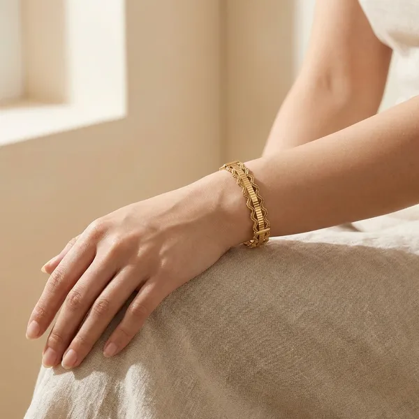 Gold_Wave_Pattern_Open_Anti_Tarnish_Ring_Bracelet_For_Women