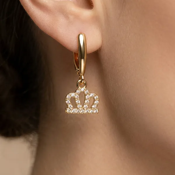 Gold_Crown_Charm_Dangle_Ears_Anti_Tarnish_Earring_For_Women
