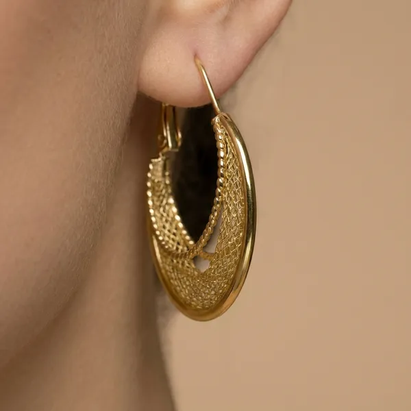 Gold_Mesh_Hoop_Ears_Anti_Tarnish_Earring_For_Women