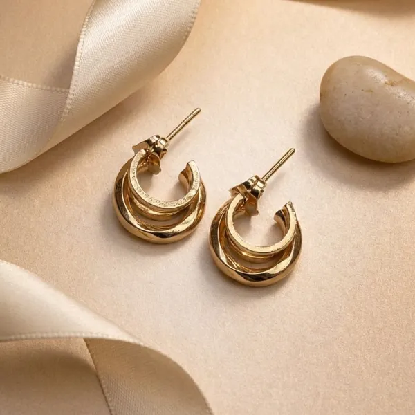 Gold_Triple_Layered_Gold_Hoop_Ears_Anti_Tarnish_Earring_For_Women