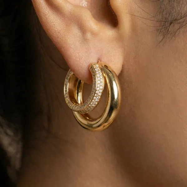 Gold_Triple_Layered_Gold_Hoop_Ears_Anti_Tarnish_Earring_For_Women