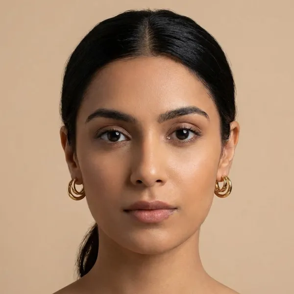 Gold_Triple_Layered_Gold_Hoop_Ears_Anti_Tarnish_Earring_For_Women