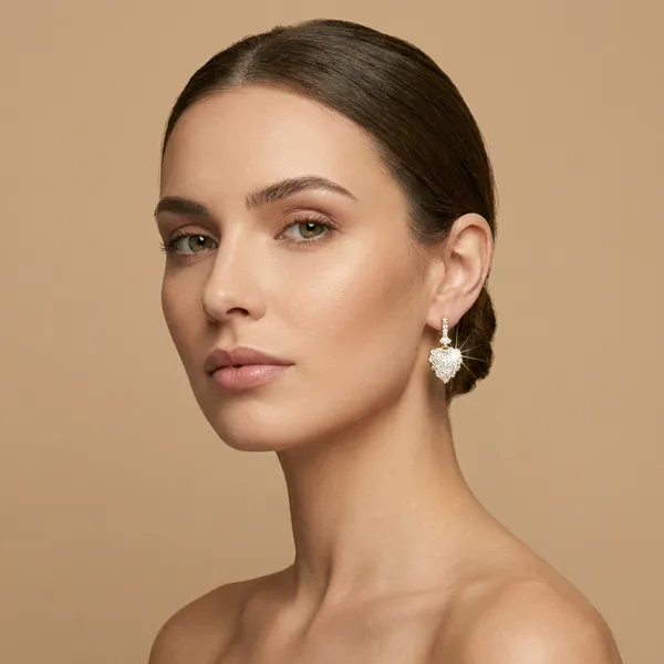 Golden_Heart_Cz_Drop_Ears_Anti_Tarnish_Earring_For_Women