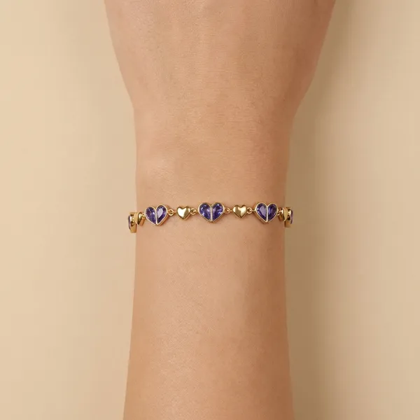 Purple_Amethyst_Heart_Chain_Anti_Tarnish_Bracelet_For_Women