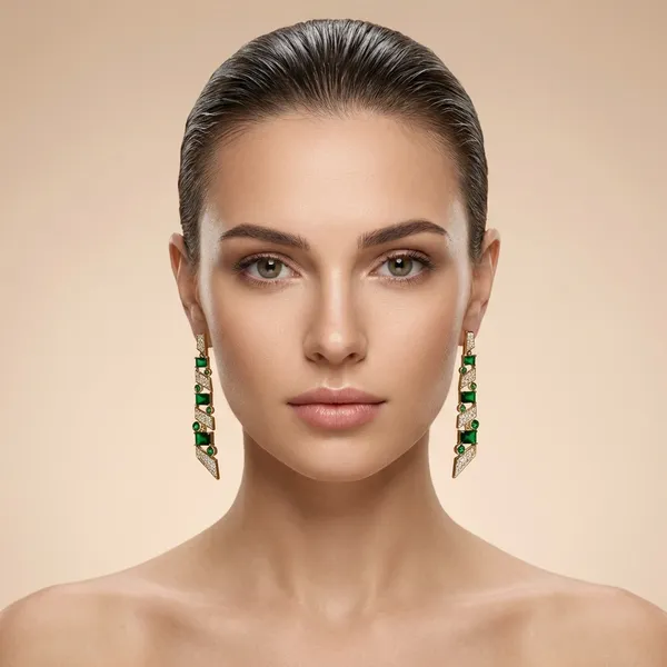 Green_Emerald_Geometric_Statement_Ears_Anti_Tarnish_Earring_For_Women