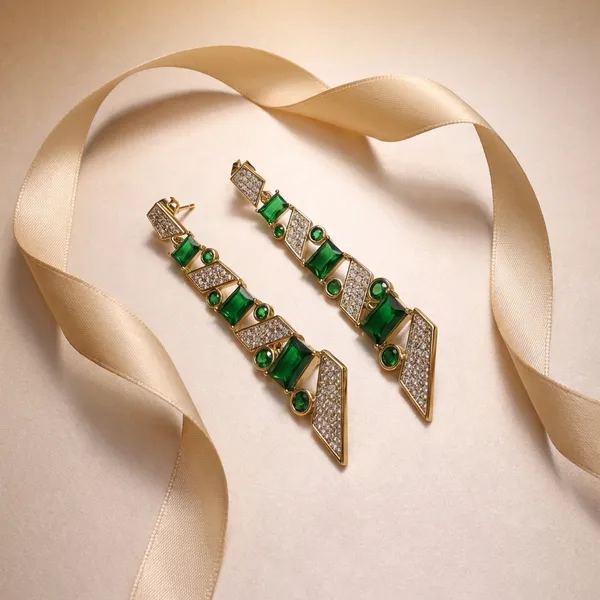 Green_Emerald_Geometric_Statement_Ears_Anti_Tarnish_Earring_For_Women
